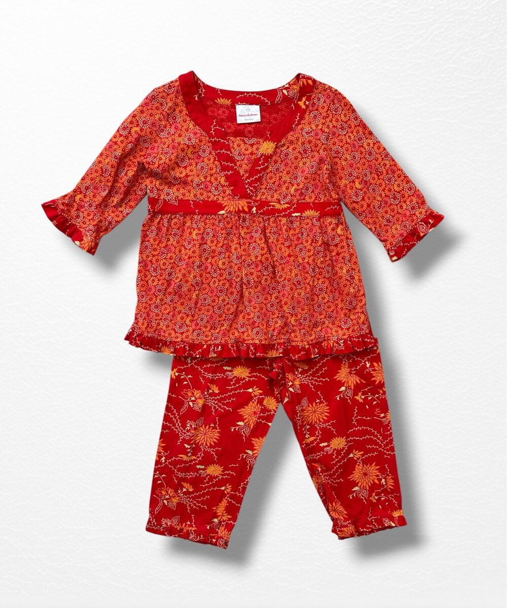 Hanna Andersson Floral Tunic Outfit, Size 5